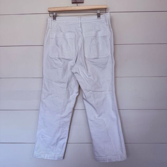 J. Crew Women’s 30 White Straight Leg Crop Jeans - Picture 3 of 6